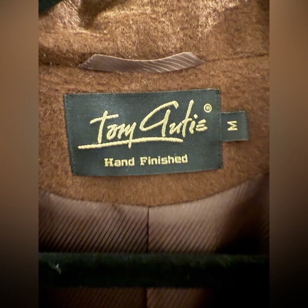 Tom Gutie Baby Alpaca Wool Blend Coat Brown Womens Peacoat Medium - Picture 4 of 9